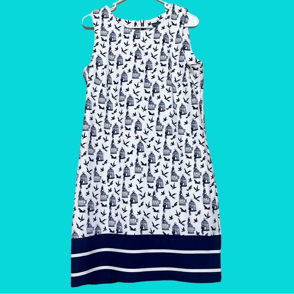 Gabby Skye Patterned Bird Cage Dress. - Picture 3 of 5
